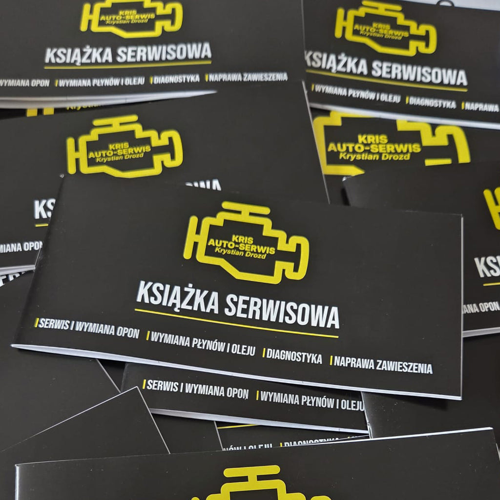 Książki serwisowe z logo