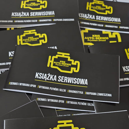 Książki serwisowe z logo